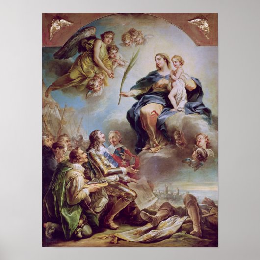 教会を捧げるルイ13世 ポスター (正面)