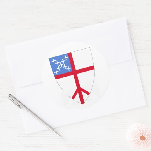 教会を通して平和を求める聖公会 ラウンドシール (封筒)