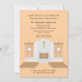教会インテリア退職パーティの招待状 招待状 (正面)