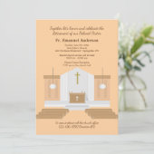 教会インテリア退職パーティの招待状 招待状 (スタンド正面)