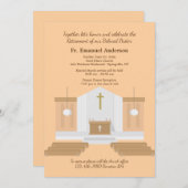 教会インテリア退職パーティの招待状 招待状 (正面/裏面)