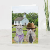 教会イースターに行きたいと思った小さい猫 シーズンカード (正面)