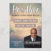 教会イースターサンデーサービスフライヤー 招待状 (正面)