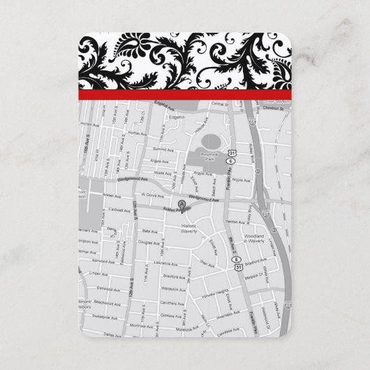 教会ウェディングレセプションディレクションカード エンクロージャーカード (裏面)