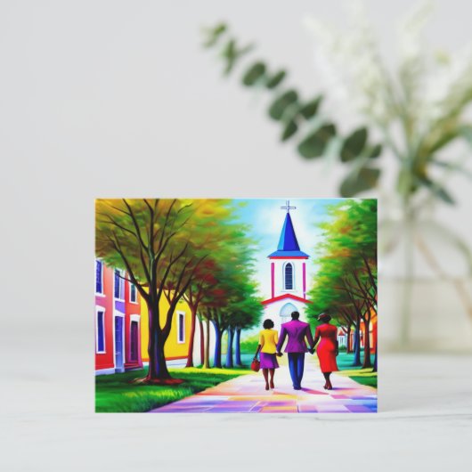 教会ウォークキリスト教芸術はがき ポストカード (スタンド正面)