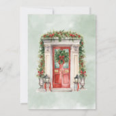 教会エレガントのドアのシーンのリハーサルディナー 招待状 (裏面)