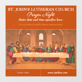 教会カスタマイズの祈りの言葉ナイトザ・ラスト夕食会 ウィンドウサイン