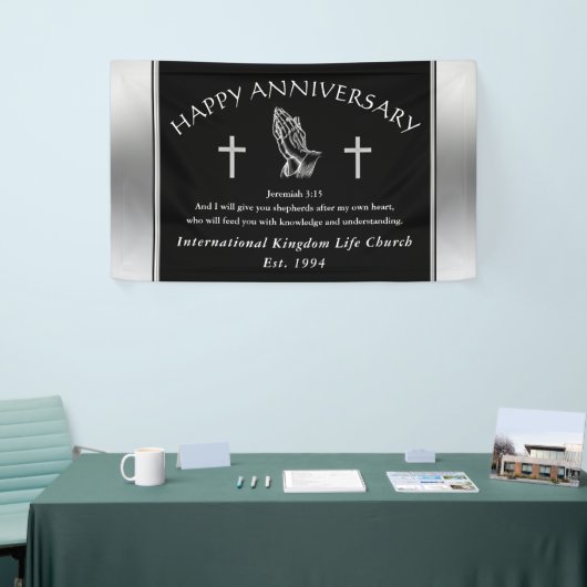 教会カスタムの記念日のバナーを注文 横断幕 (トレードショー)