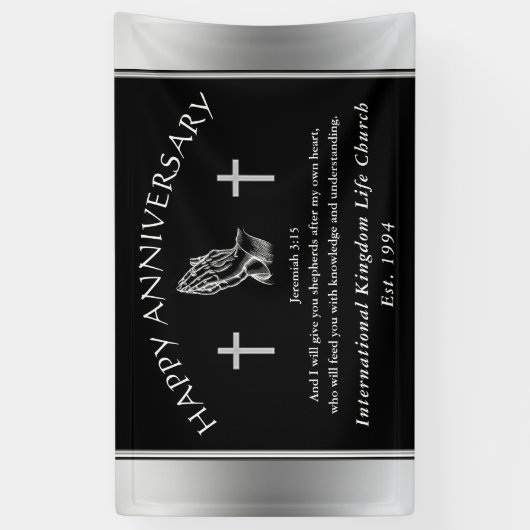 教会カスタムの記念日のバナーを注文 横断幕 (縦)