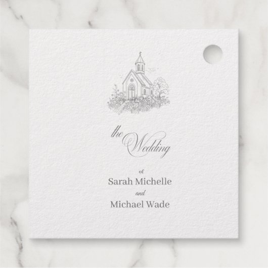 教会カリグラフィー結婚式 フェイバータグ (裏面)