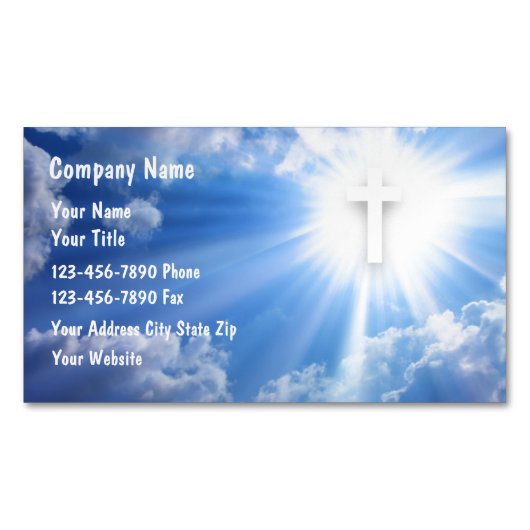 教会キリスト教磁気ビジネスカード マグネット名刺 (正面)