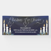 教会クリスマスイブキャンドルライトサービスバナー 横断幕 (横)