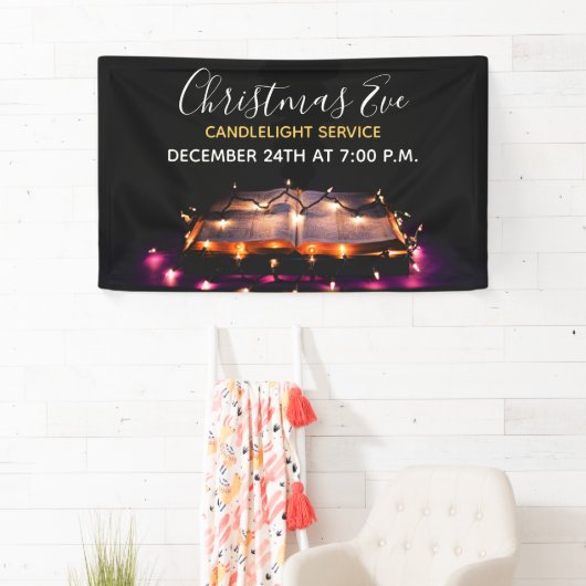 教会クリスマスイブキャンドルライトサービス 横断幕 (インサイチュ)
