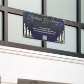 教会クリスマスイブQRコードキャンドルライトサービス 横断幕 (ビルの外側)