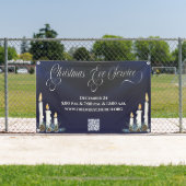 教会クリスマスイブQRコードキャンドルライトサービス 横断幕 (インサイチュ)