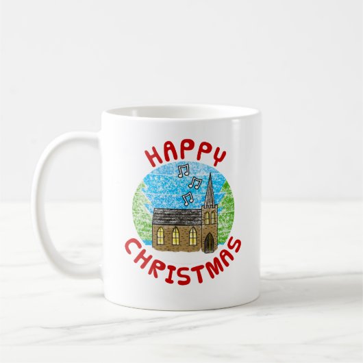 教会クリスマスクリスチャン伝統的ス コーヒーマグカップ (左)