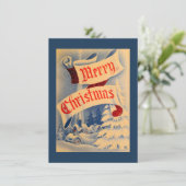 教会クリスマスヴィンテージグリーティングカード シーズンカード (スタンド正面)