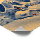 教会クリスマスヴィンテージポスター ポスター (角)