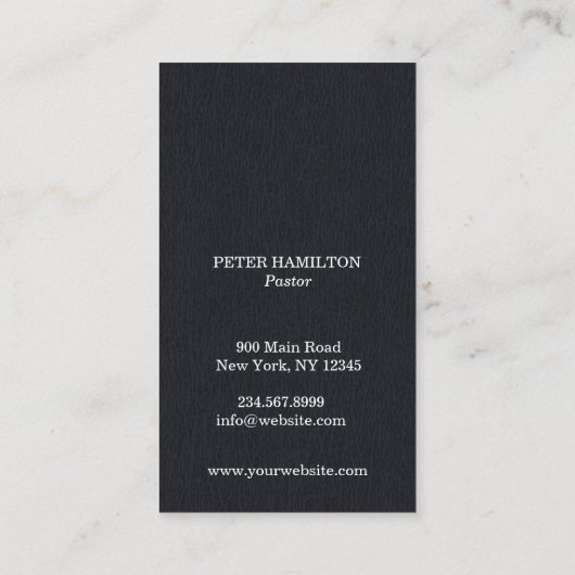 教会クロスビジネスカード 名刺 (裏面)