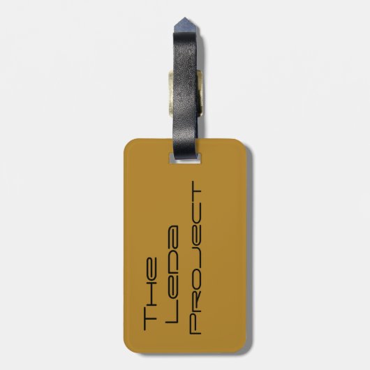 教会クローン--レダのプロジェクトの幾何学的なフォントOrph ラゲッジタグ (裏面縦)