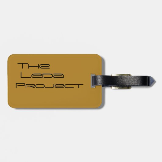 教会クローン--レダのプロジェクトの幾何学的なフォントOrph ラゲッジタグ (裏面横)