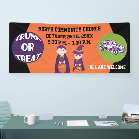 教会コミュニティのトランクまたは治療ハッピーハローウィン 横断幕 (トレードショー)