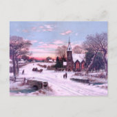 教会サービスのクリスマスイブモーニング シーズンポストカード (正面)