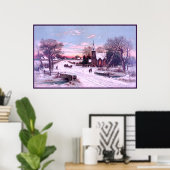 教会サービスのクリスマスイブモーニング ポスター (ホームオフィス)