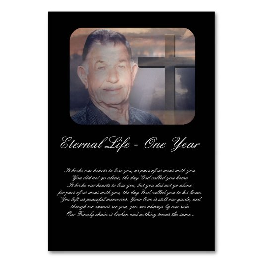 教会サービスの記念記念日の順序 テーブルナンバー (正面)