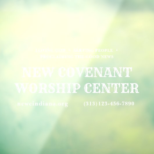 教会サービス情報ドアデカール ウィンドウサイン (シート3)