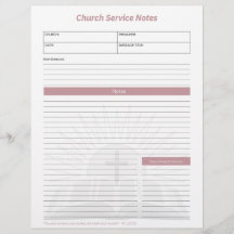 教会サービスChristian Bible Notes Pink