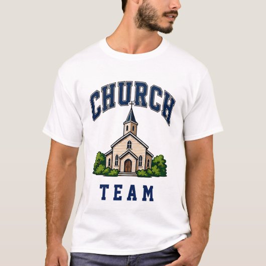 ⛪ 教会スタッフチームのタイポグラフィー 👕 Tシャツ (正面)