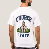 ⛪ 教会スタッフチームのタイポグラフィー 👕 Tシャツ (裏面)