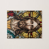 教会ステンドグラス・イエス ジグソーパズル (横)