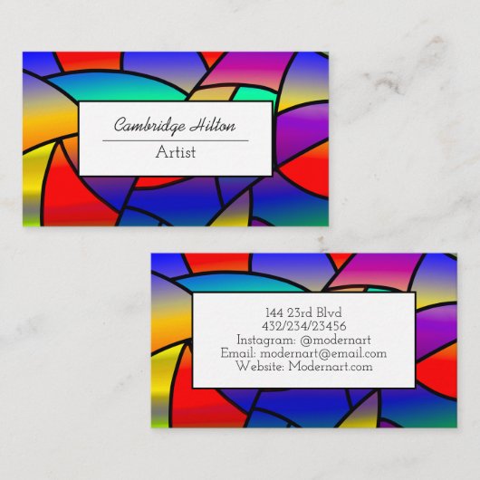 教会ステンドグラス 名刺 (正面/裏面)