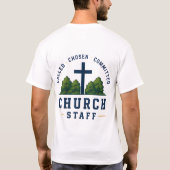 教会チーム キリスト教タイポグラフィーデザイン Tシャツ (裏面)