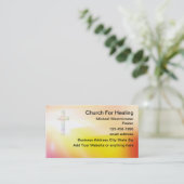 教会テーマクロス名刺テンプレート 名刺 (スタンド正面)