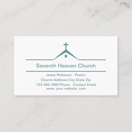 教会テーマモダンシンプルビジネスカード 名刺 (正面)