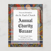 教会バザール、クリスマスフェアまたはクリスチャンイベント チラシ (裏面)