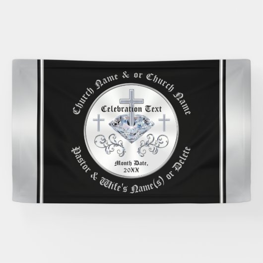 教会パーソナライズされたのバナー(任意の大事な行事) 横断幕 (横)