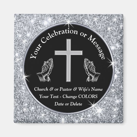 教会パーソナライズされたの与え方の大事な行事 マグネット (正面)