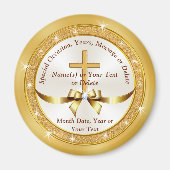 教会パーソナライズされたの大事な行事、教会への贈り物 マグネット (正面)