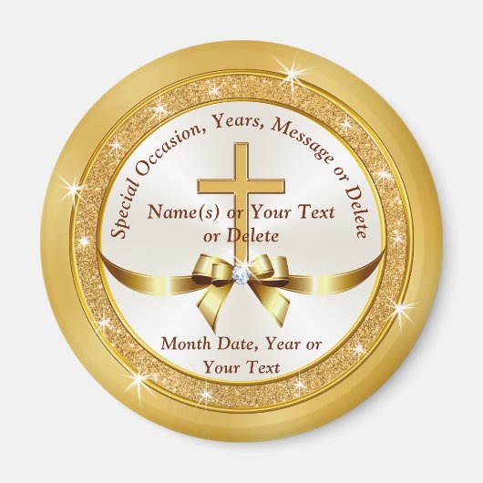 教会パーソナライズされたの大事な行事、教会への贈り物 マグネット (正面)