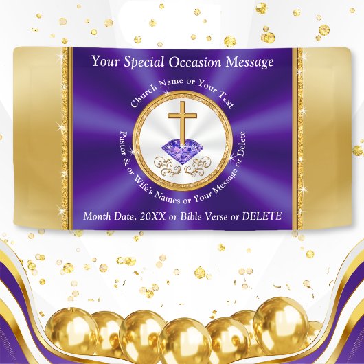 教会パーソナライズされた記念日のバナー、多くのサイズ 横断幕