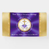 教会パーソナライズされた記念日のバナー、多くのサイズ 横断幕 (横)