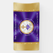 教会パーソナライズされた記念日のバナー、多くのサイズ 横断幕 (縦)