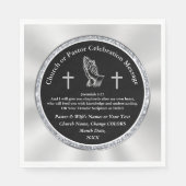 教会パーソナライズされた記念日ナプキンス、あなたのテキスト スタンダードランチョンナプキン (正面)