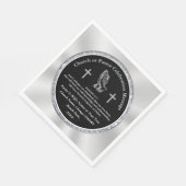 教会パーソナライズされた記念日ナプキンス、あなたのテキスト スタンダードランチョンナプキン (角)