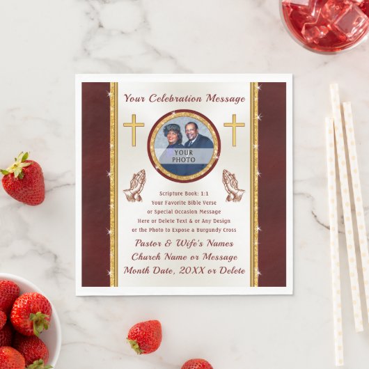 教会パーティーアイディアパーソナライズされた,宗教紙 スタンダードランチョンナプキン (インサイチュ)