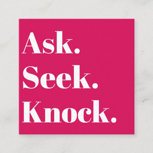 教会ビジネスQRコードプロモーション赤 スクエア名刺 (正面)